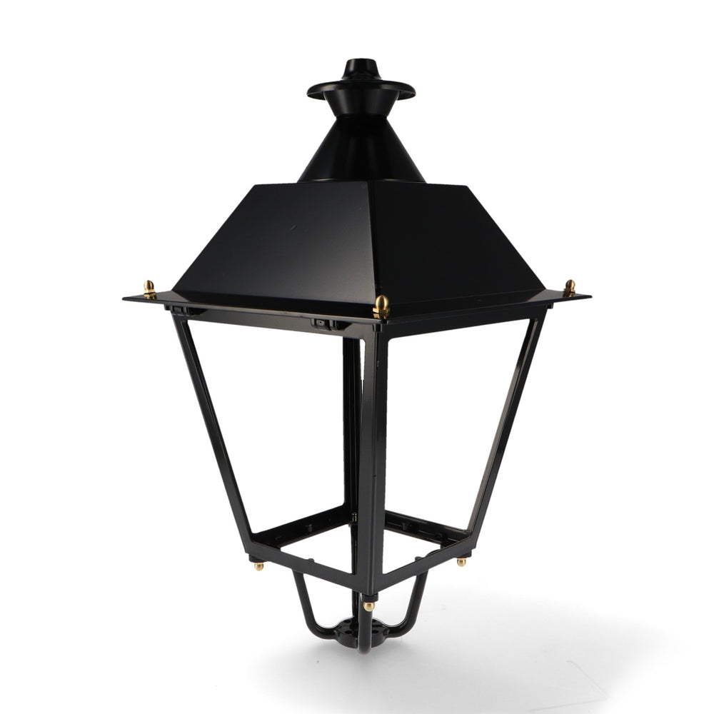 Villa Lantern Cuptor Negru din Oțel Vopsit