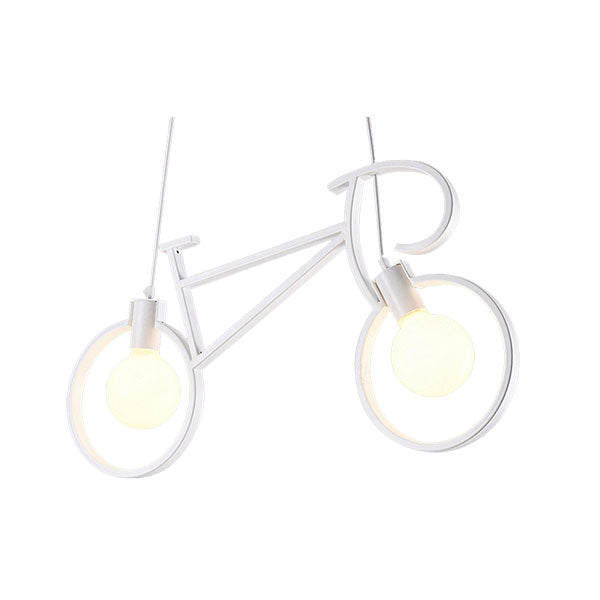 Plafoniera albă de bicicletă vintage de 2 litri