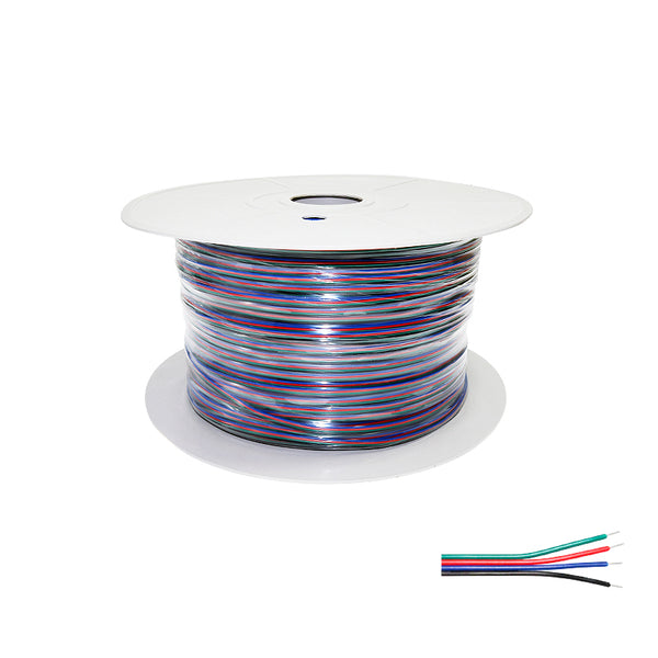 Furtun plat pentru cablu electric 4x0,5mm² pentru benzi LED RGB ML