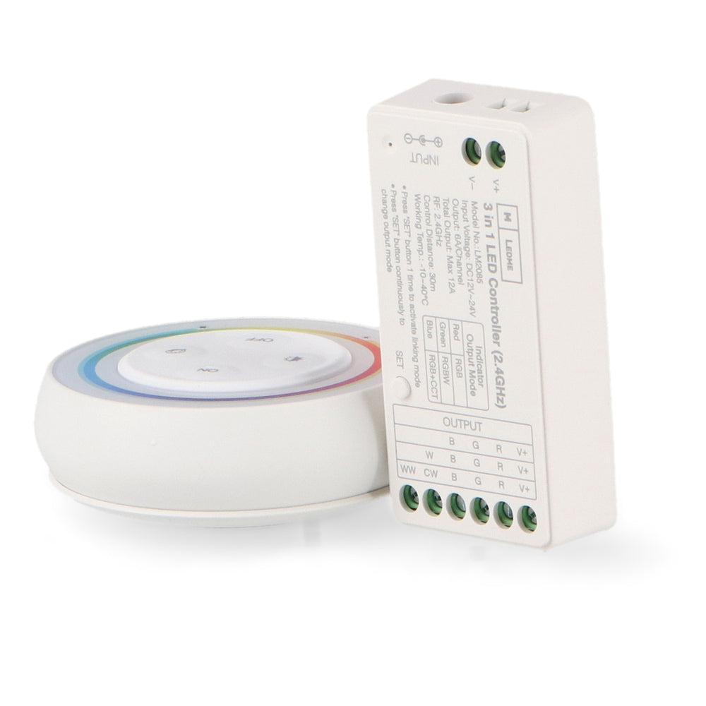 Controler regulator RGB+CCT 12/24V DC + telecomandă RF