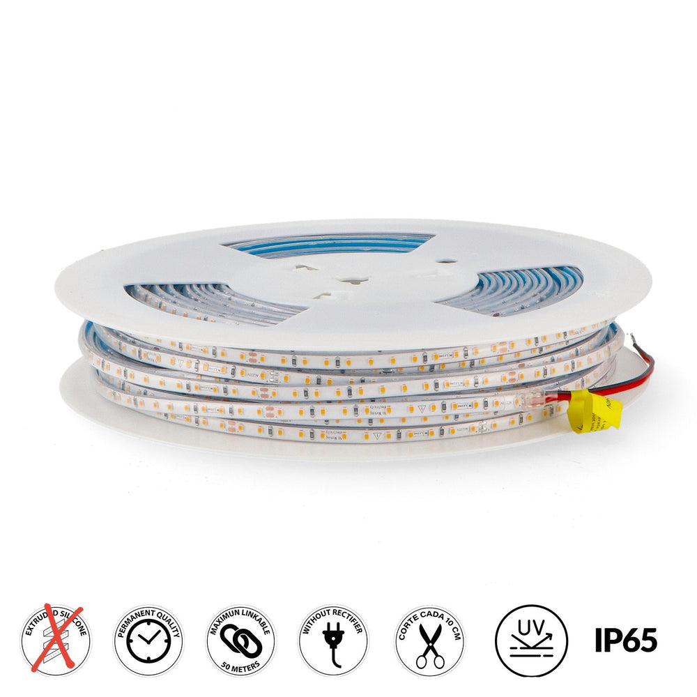 Bandă LED 220V SMD Half 6,5 mm 12W/m IP65 - 50 de metri - DSC