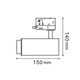 Spot LED negru pe calea 10W CCT trifazat + Optica reglabila - imagine 3