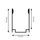 Profil Aluminiu U 2 Meter Pentru RGB LED Neon 24V/220V | Pachet 5 buc (10 m) - imagine 3