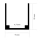 Profil Aluminiu U 2 Metri Pentru LED Neon 24V/220V | Pachet 5 buc - imagine 3