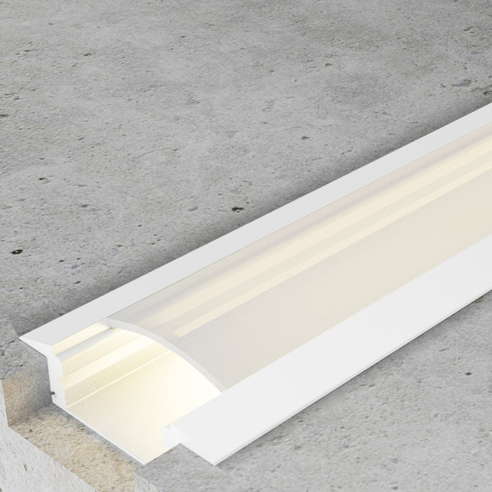Profil sub aluminiu lacuit alb - 2 metri