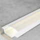 Profil sub aluminiu lacuit alb - 2 metri