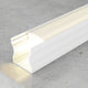 Profil înalt din aluminiu lacuit alb - 2 metri | Pachet 5 buc (10 m) - imagine 2