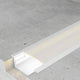 Profil lung din aluminiu lacuit alb - 2 metri