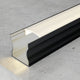 Profil înalt din aluminiu lacuit negru - 2 metri | Pachet 5 buc (10 m) - imagine 2