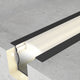 Profil inalt din aluminiu cu aripi lacuite negru - 2 metri
