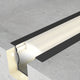 Profil inalt din aluminiu cu aripi lacuite negru - 2 metri | Pachet 5 buc (10 m) - imagine 2