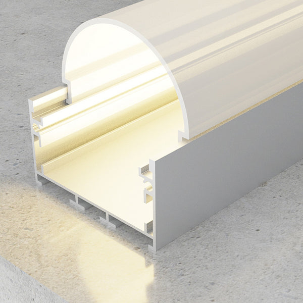 Profil oval din aluminiu - 2 metri