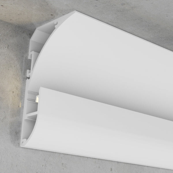 Profil din aluminiu lacuit alb Sea - 2 metri
