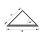 Profil triunghiular din aluminiu - 2 metri | Pachet 5 buc (10 m) - imagine 3
