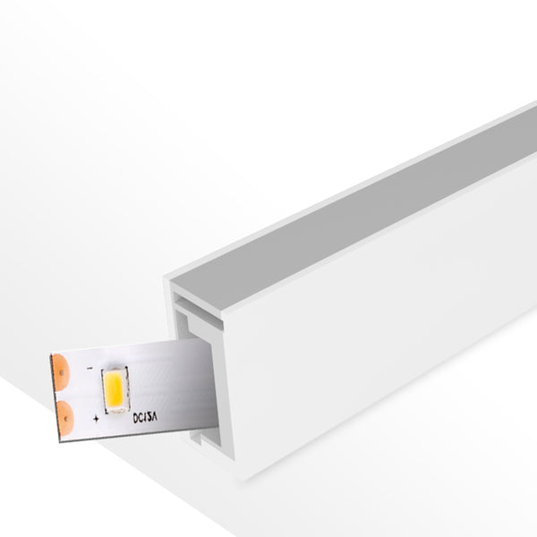 Carcasa Rectanle Silicon 15X8 Pentru Benzi LED - 20 metri