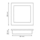 Downlight cu LED patrat 30W negru - imagine 3