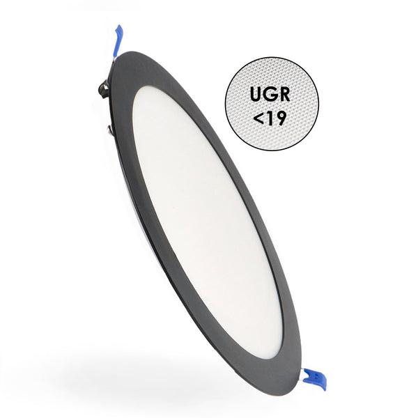 Panou LED Circular Negru 20W CCT