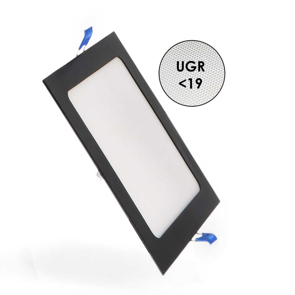 Panou LED Patrat Negru 12W CCT