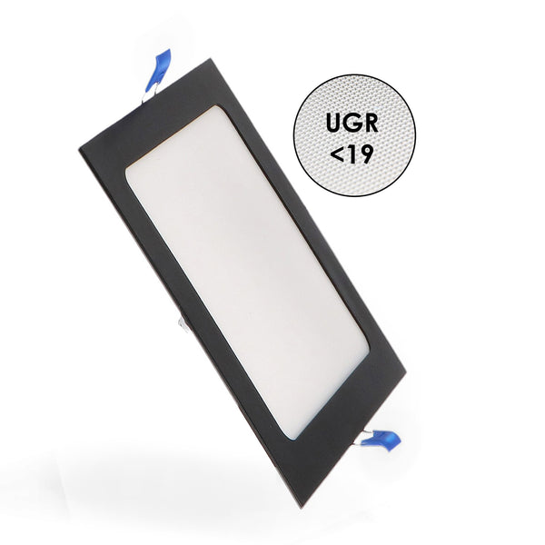 Panou LED Patrat Negru 12W CCT
