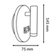 Aplică de perete LED orientabilă Black Round 10W - imagine 3