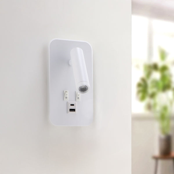 Aplică de perete LED orientabilă White Bruve 10W