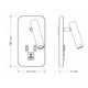 Aplică de perete LED orientabilă White Bruve 10W - imagine 3