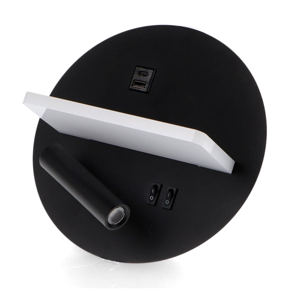 Aplică de perete LED orientabilă Black Prix 13W