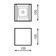 Aplic LED Black Cube 12W IP54 CCT - imagine 3