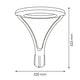 Lumină stradală LED seria Minimal 100W - imagine 3
