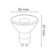 Bec LED Sticla GU10 7W 38º - imagine 3