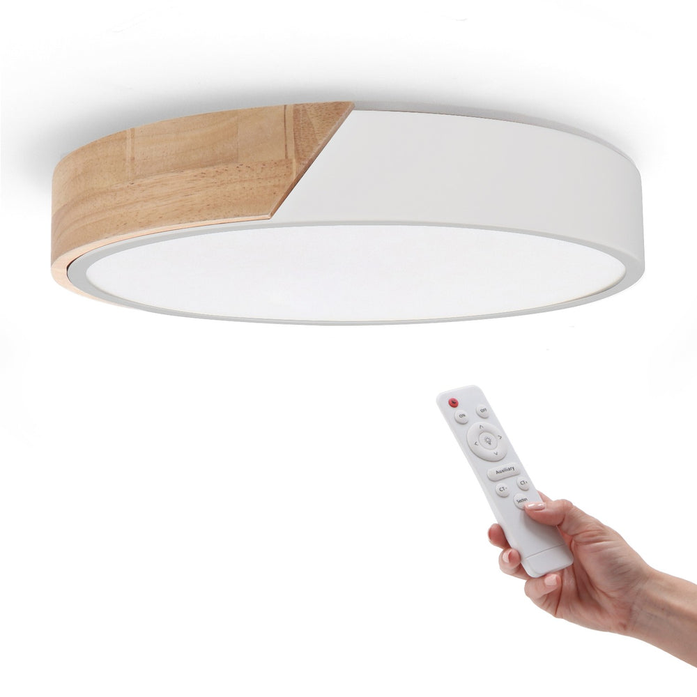 Plafoniera LED rotunda din lemn circulara 24W