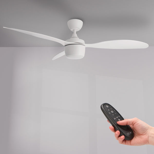 Ventilator de tavan LED Lin alb