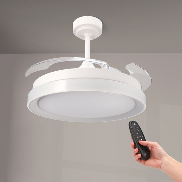 Ventilator de tavan LED Yeray alb