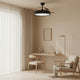 Ventilator de tavan cu LED negru - imagine 2