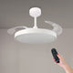 Ventilator de tavan LED Yeray alb