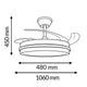 Ventilator De Tavan LED White Decor Ø106 cm - imagine 3