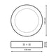 Panou LED Aplicat Circular Seria Eco 9W