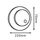 Aplică LED De Perete Serena 20W - imagine 3