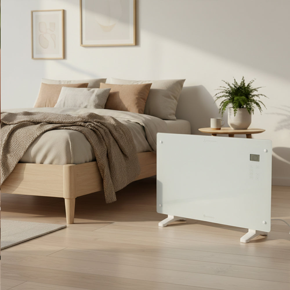 Radiator Convector Electric White Glass 2000W