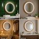 Oglindă LED pentru baie 15W Wood Round CCT