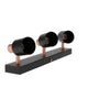 Plafoniera GU10 3 spoturi negru