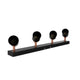 Plafoniera GU10 4 spoturi negru