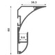 Profil din aluminiu lacuit alb Sea - 2 metri