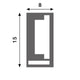 Carcasa Rectanle Silicon 15X8 Pentru Benzi LED - 20 metri