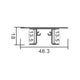 Profil din aluminiu Gote Lacuit Negru - 2 metri