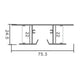 Profil din aluminiu lacuit negru Gote XL - 2 metri