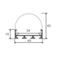 Profil oval din aluminiu - 2 metri