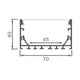 Profil integral din aluminiu - 2 metri