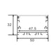 Profil din aluminiu lacuit Sixe White - 2 metri