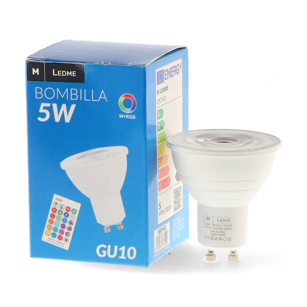 Culori Bec LED GU10 5W RGBW cu telecomanda